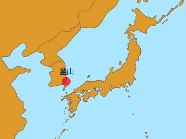 釜山の地図